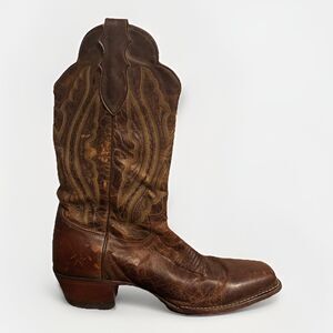 $300 Women’s Justin Goat Leather Mid Calf Cowgirl Boots Size 9 B L2680